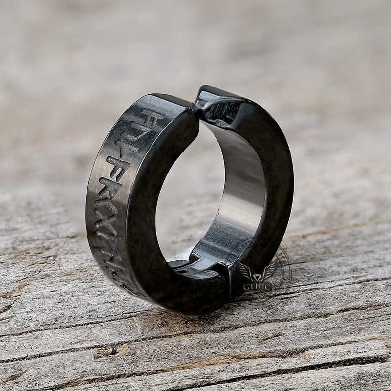 Pendientes de acero inoxidable con runas vikingas nórdicas