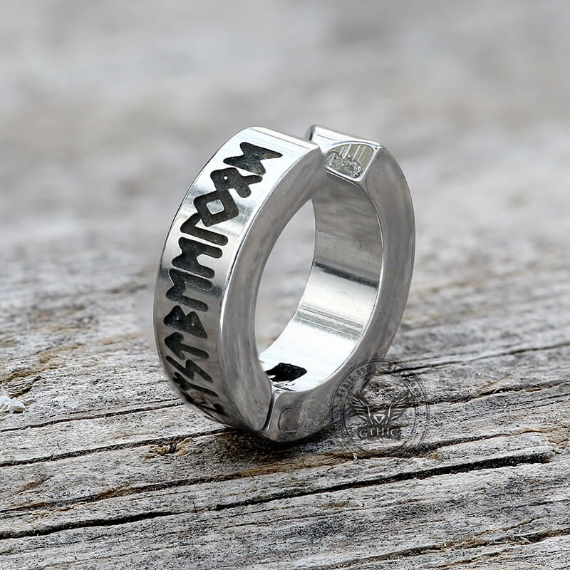 Pendientes de acero inoxidable con runas vikingas nórdicas