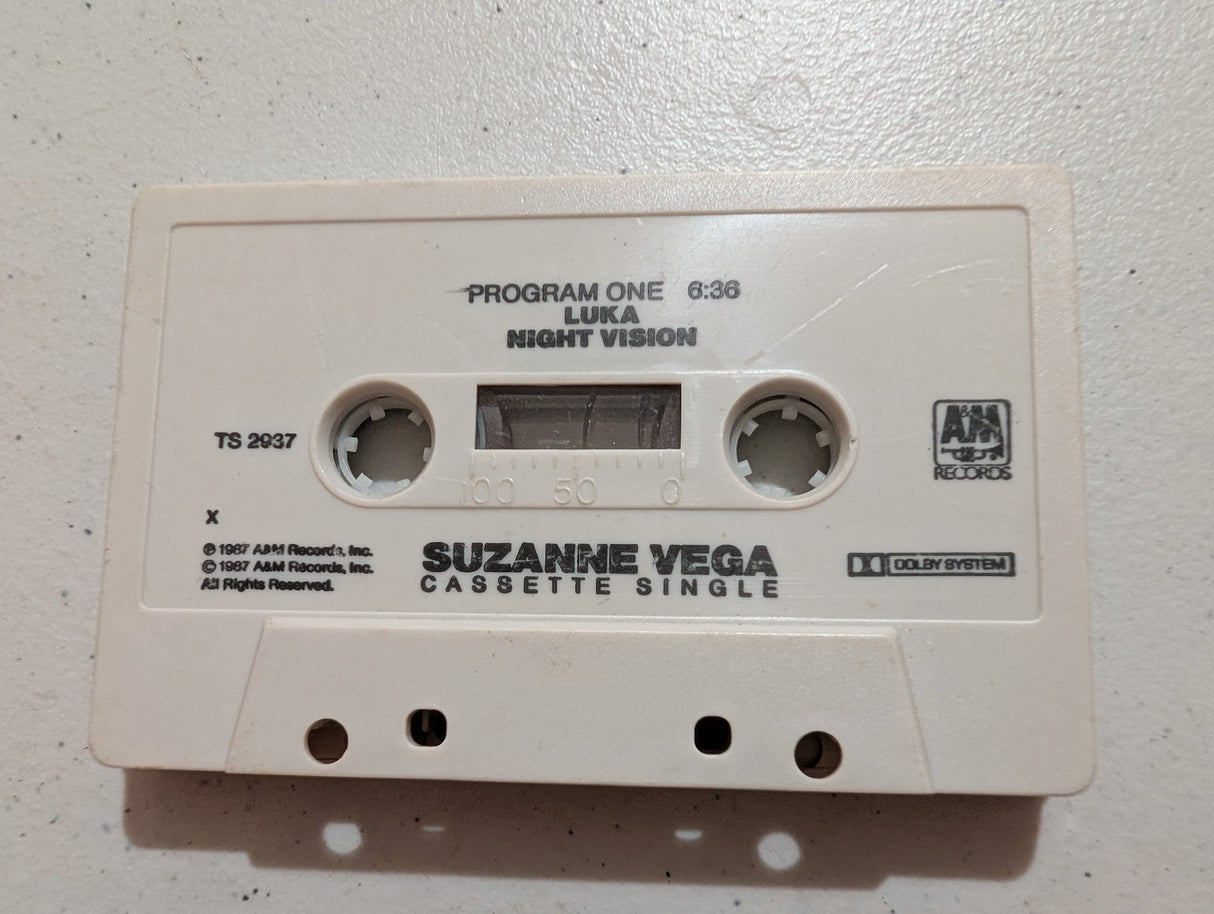 Suzanne Vega's "Luka / Night Vision", released in 1987 by A&M Records - cassette only