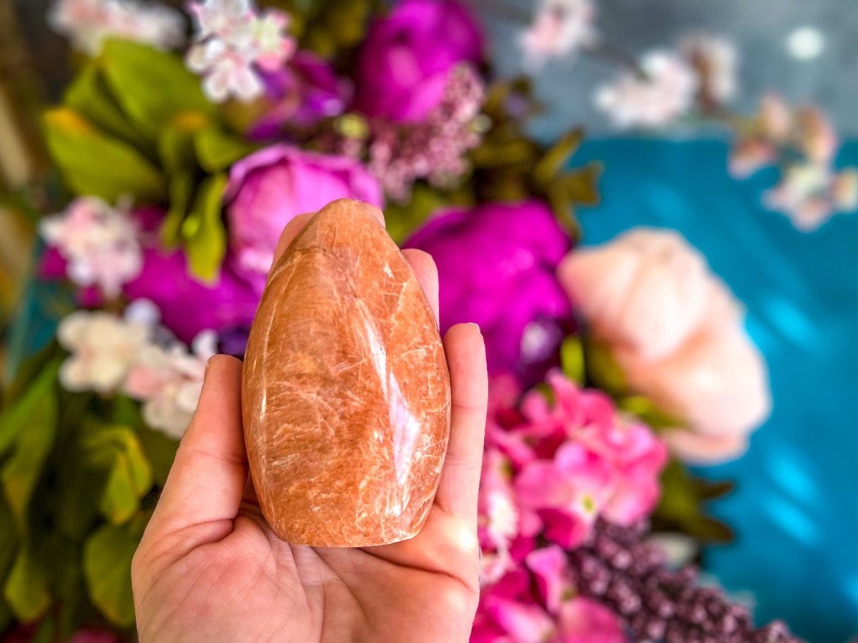 Peach Moonstone Crystal Freeform