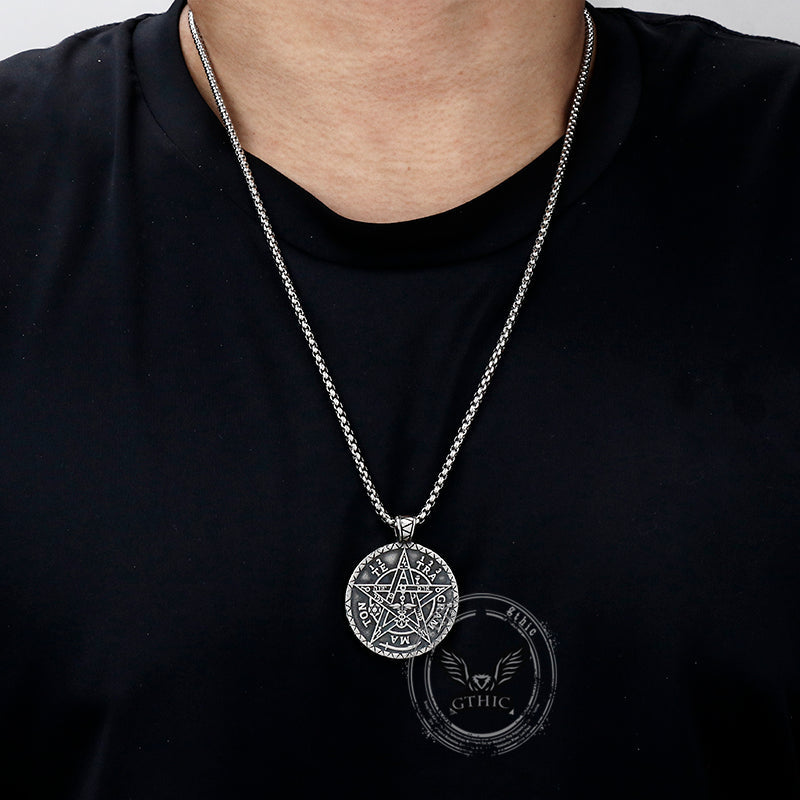 Pentagram Seal of Solomon Stainless Steel Pendant