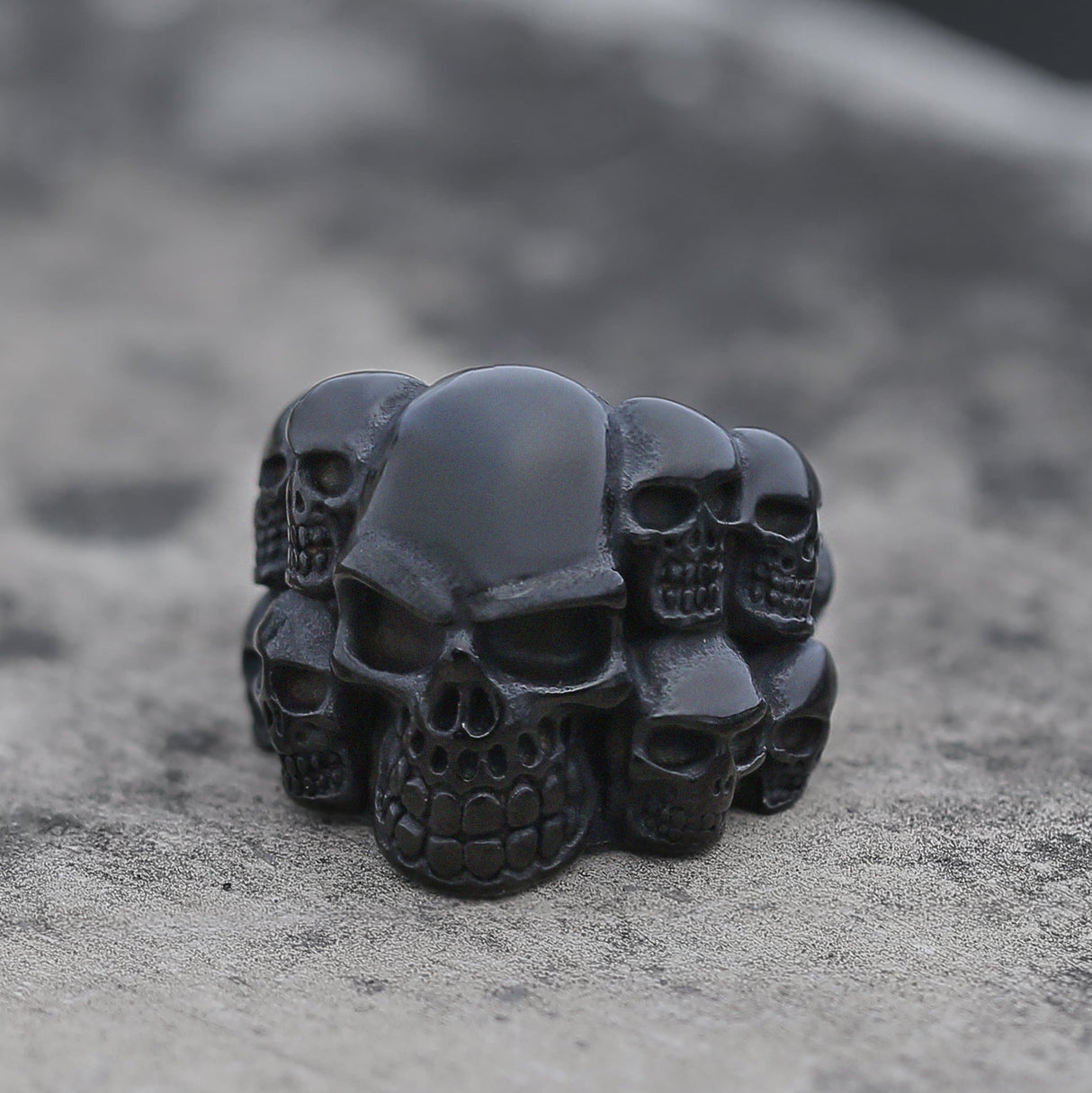 Anillo de calavera de acero inoxidable Phantom
