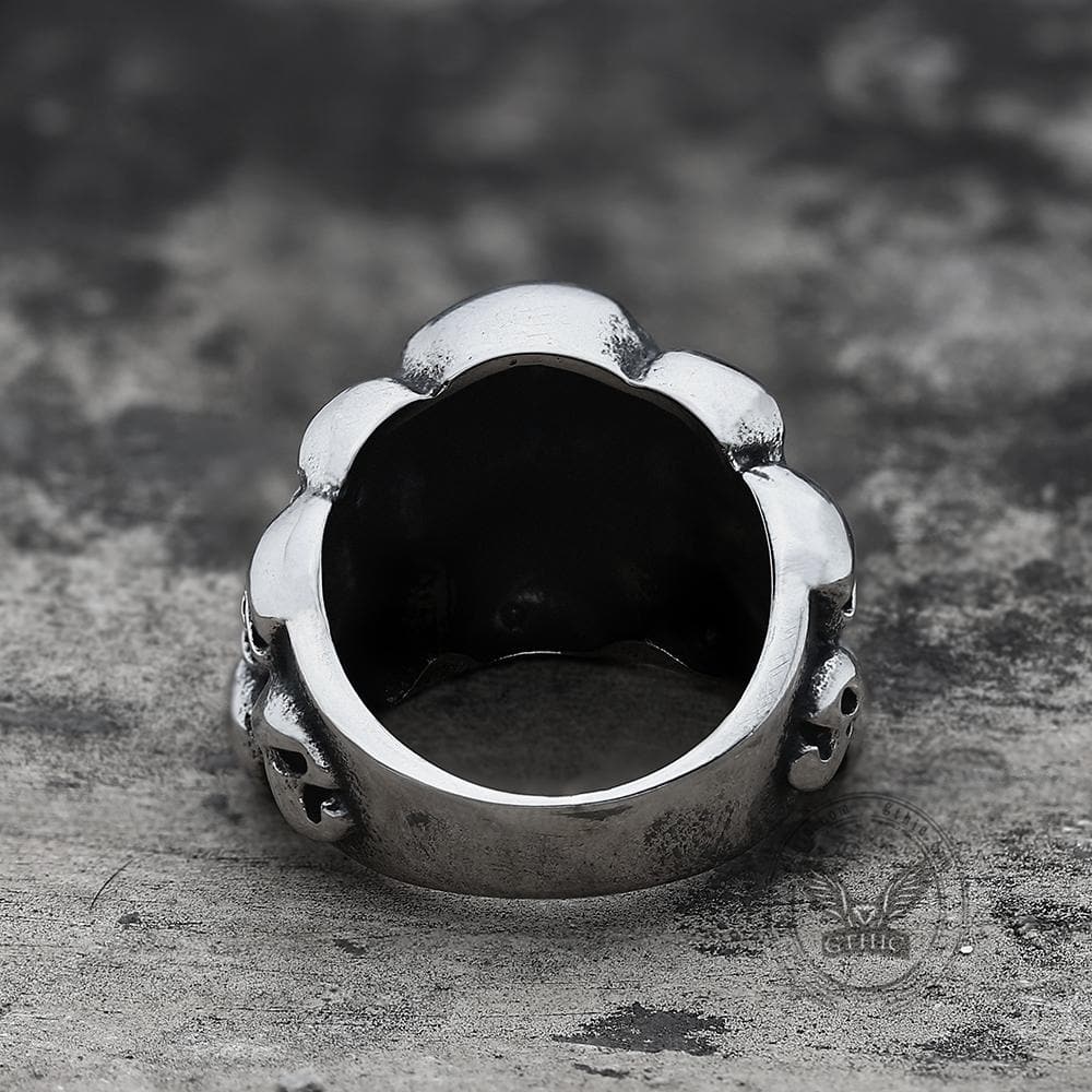 Anillo de calavera de acero inoxidable Phantom