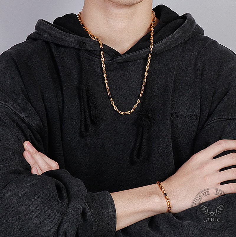 Collar de acero inoxidable con nariz de cerdo