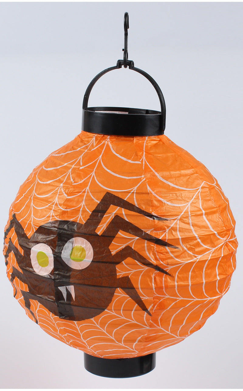 Halloween 4 pieces Set Handheld Halloween Pumpkin Paper Lantern Hanging Light-Up Pendant-4