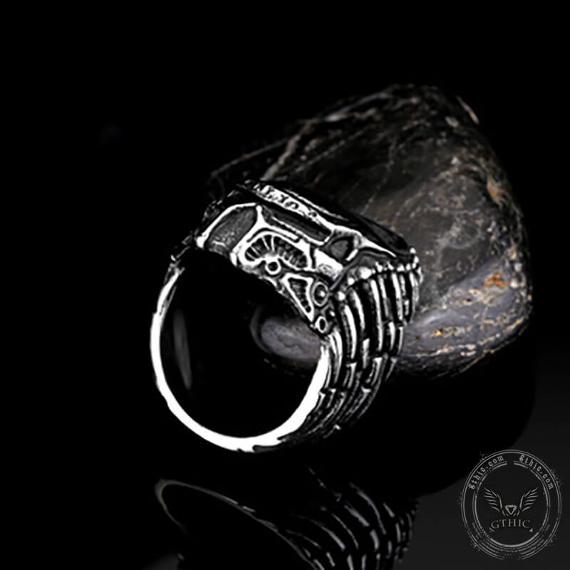 Anillo de acero inoxidable Punk Predator Elder