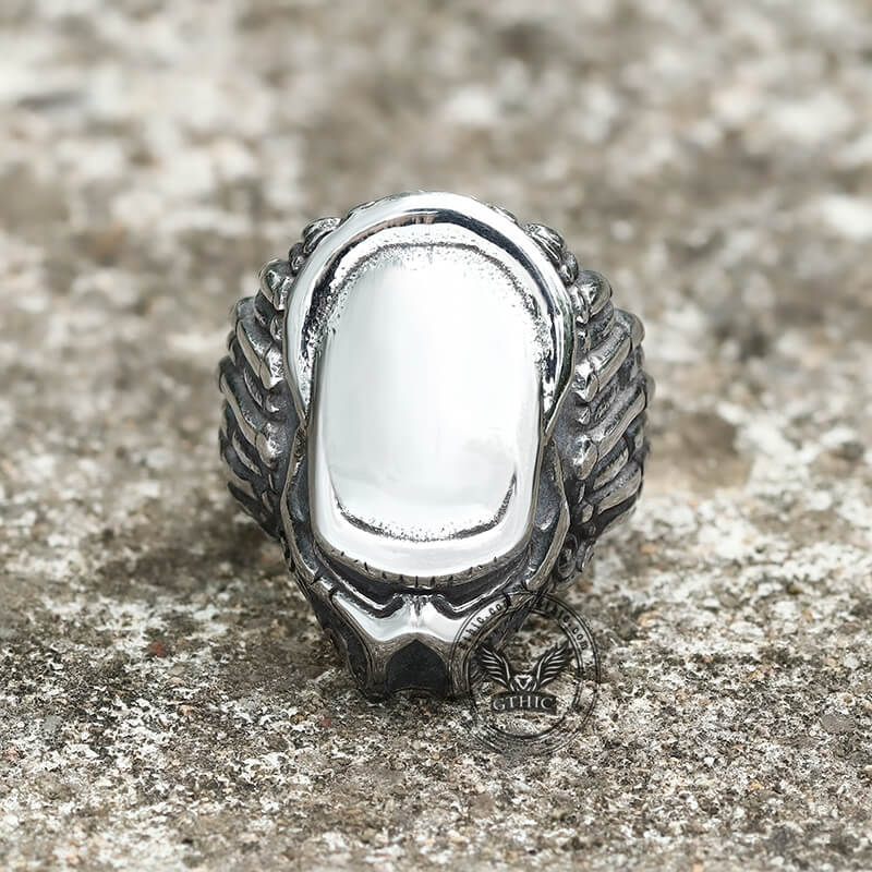 Anillo de acero inoxidable Punk Predator Elder