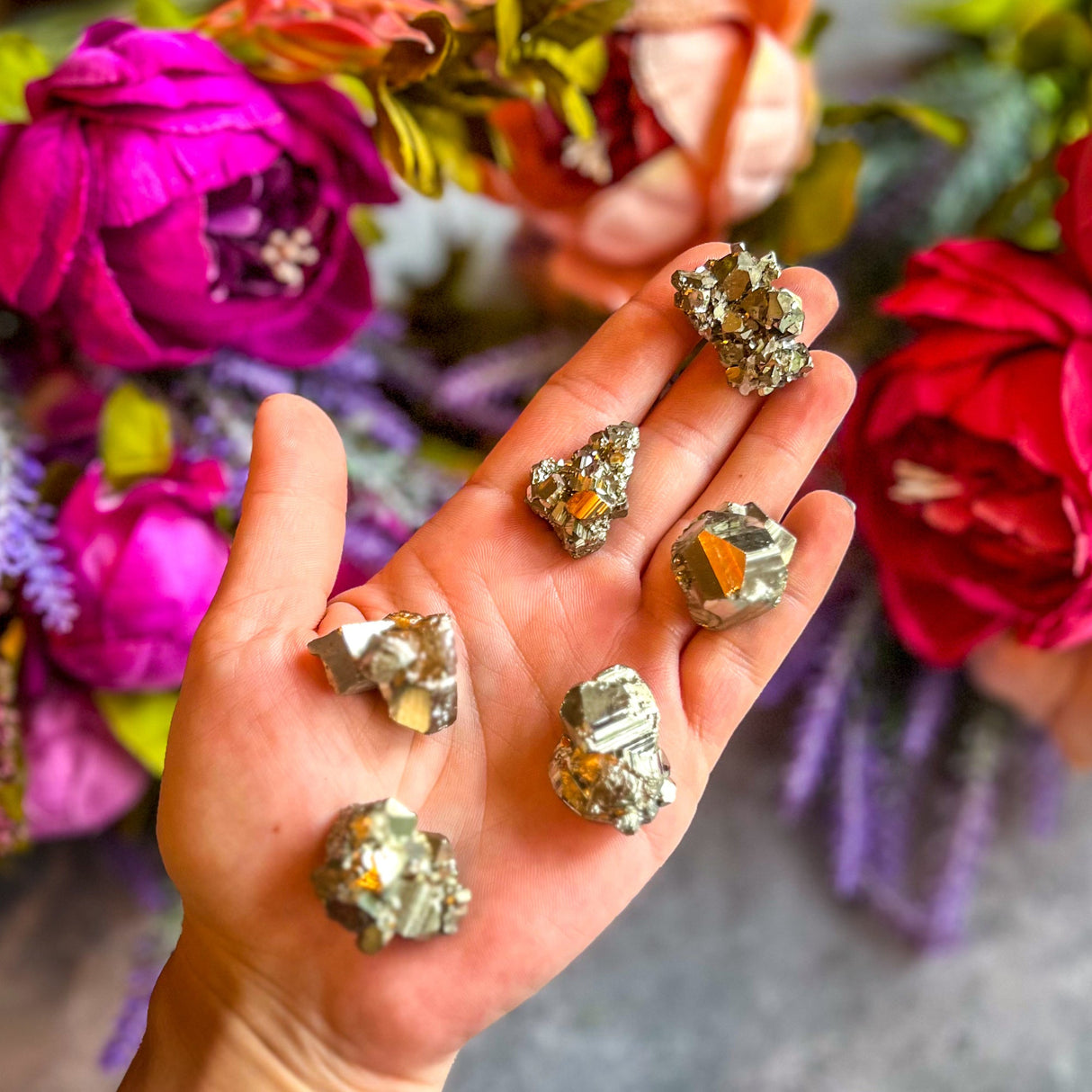 Cúmulos de pirita de Perú, especímenes de pirita en bruto