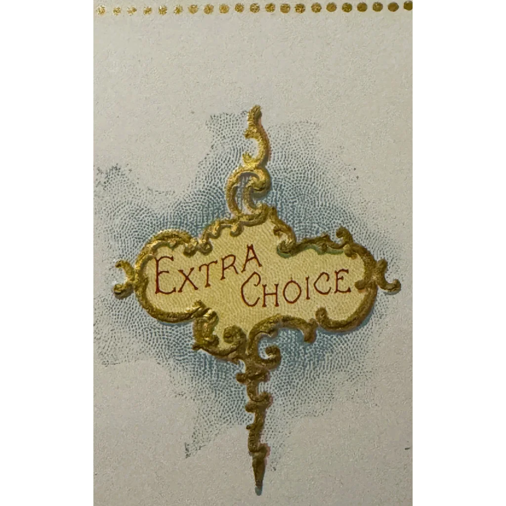 Rare 1900s Butterfly Gold Embossed Strawberry Beets Label