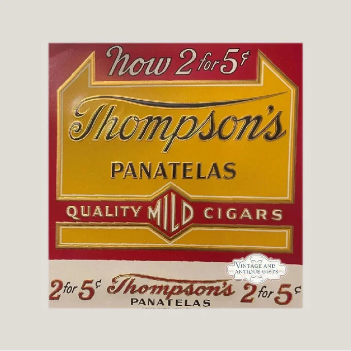 Rare 1920s Thompsons Embossed Cigar Label from Tampa FL