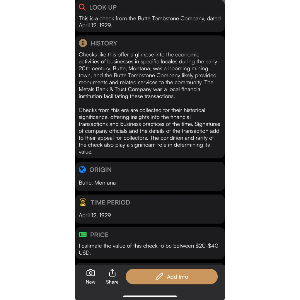 Rare 1930s Butte Tombstone Company Checks from Montana Mining Era