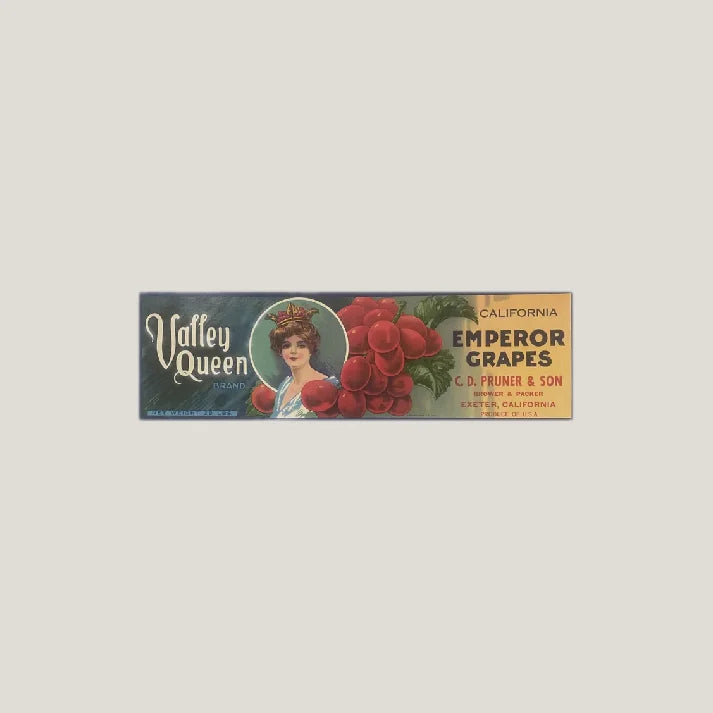 Rare 1930s Valley Queen Antique Vintage Crate Label Discovered