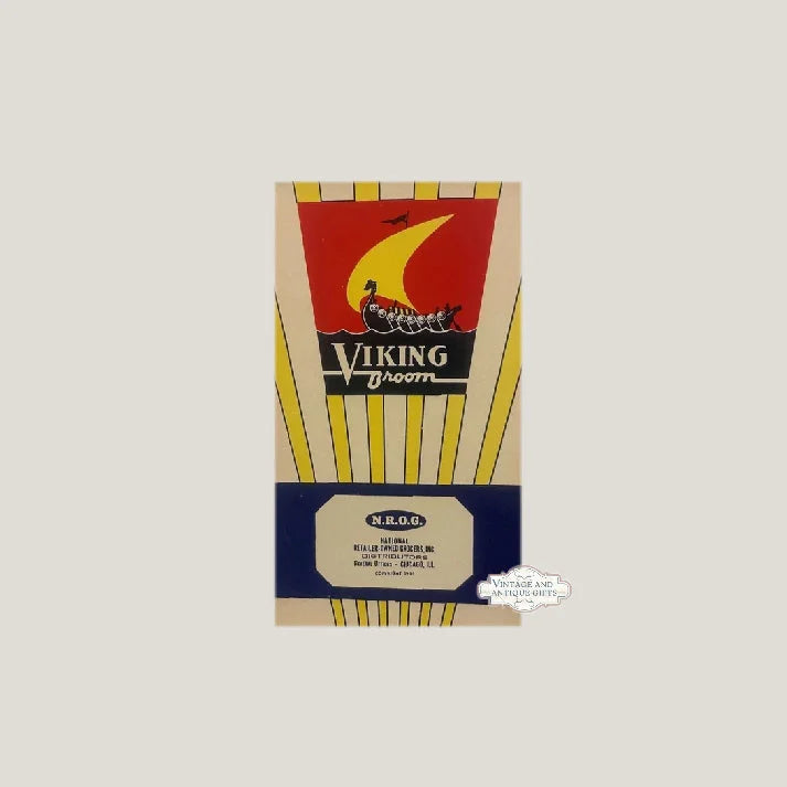 Rare 1930s Viking Broom Label Brings Nautical Charm to Your Home