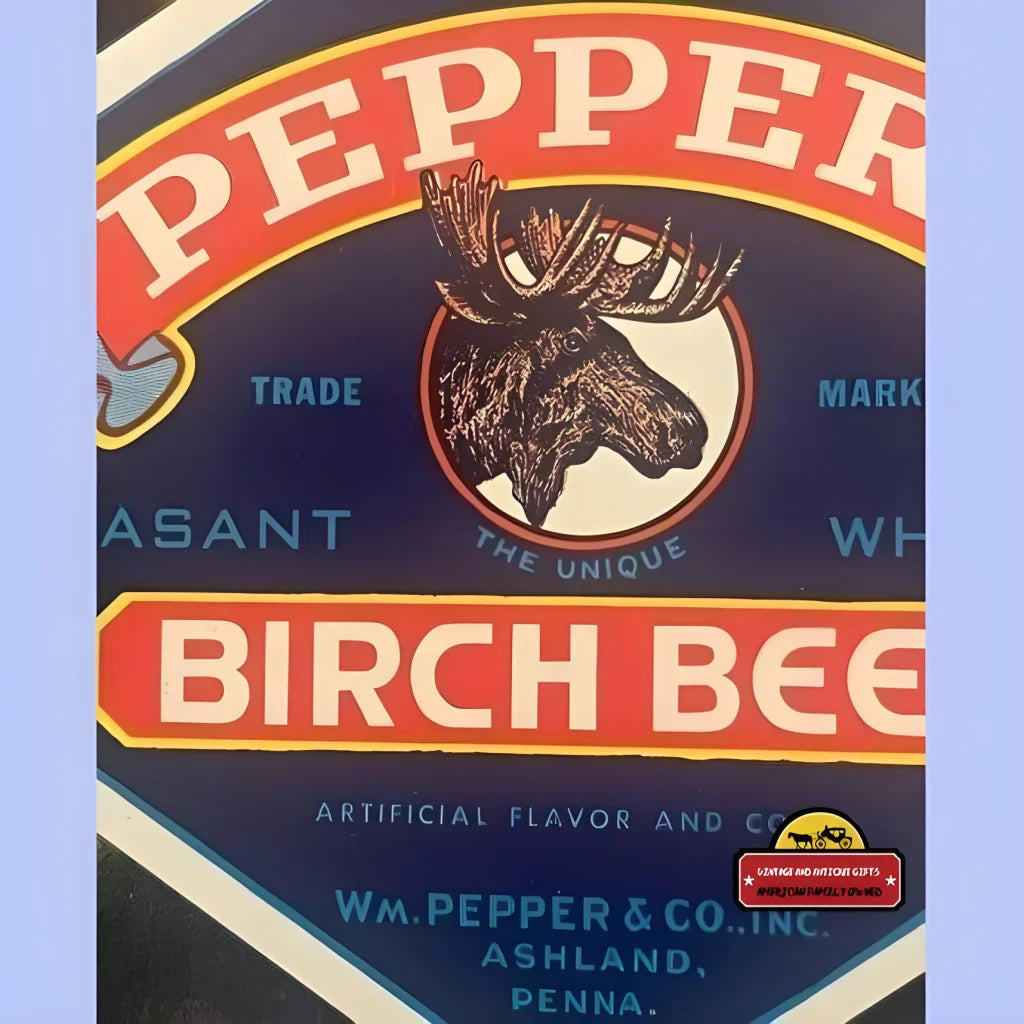Rare 1940s Antique Birch Beer Labels from Ashland PA