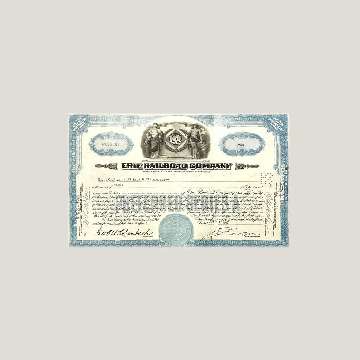 Rare 1940s Erie Railroad Stock Certificate Unearths NY History