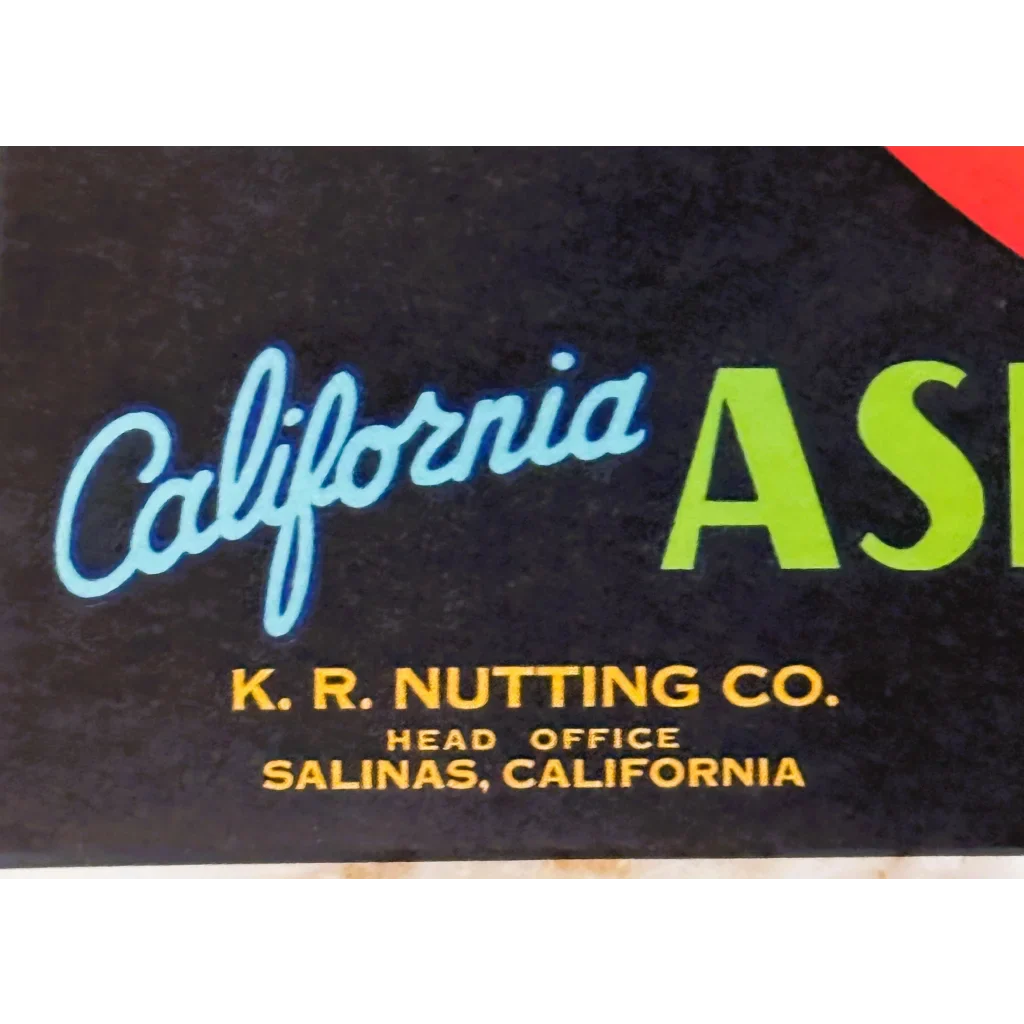 Rare 1940s King o' Hearts Asparagus Crate Label Discovered