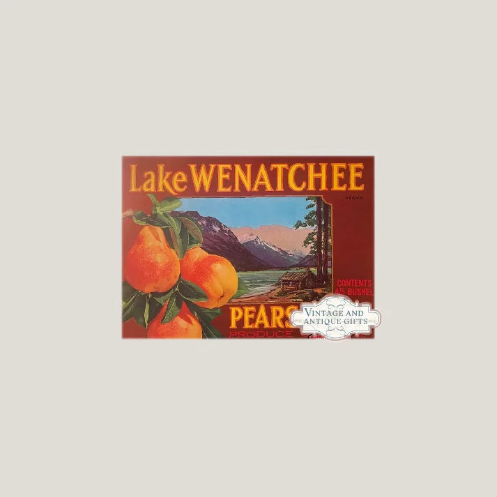 Rare 1940s Lake Wenatchee Antique Crate Label Captures Scenic Beauty