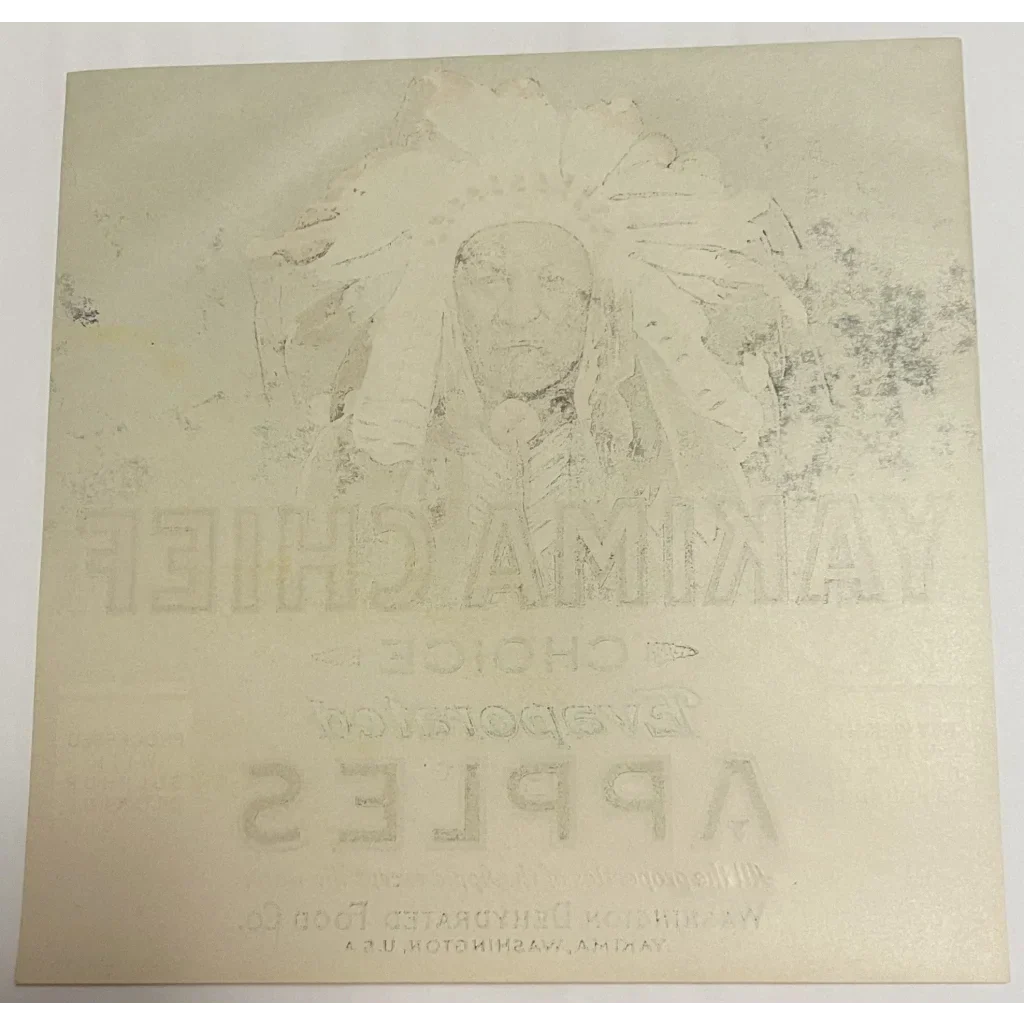 Rare 1940s Yakima Chief Native American Crate Label Art