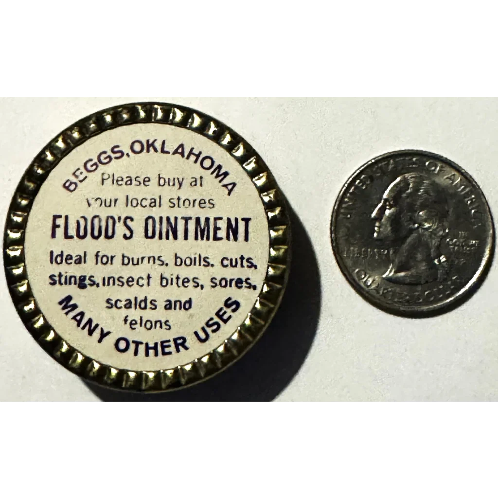 Rare 1950s Magic Floods Ointment Tin From Oklahoma