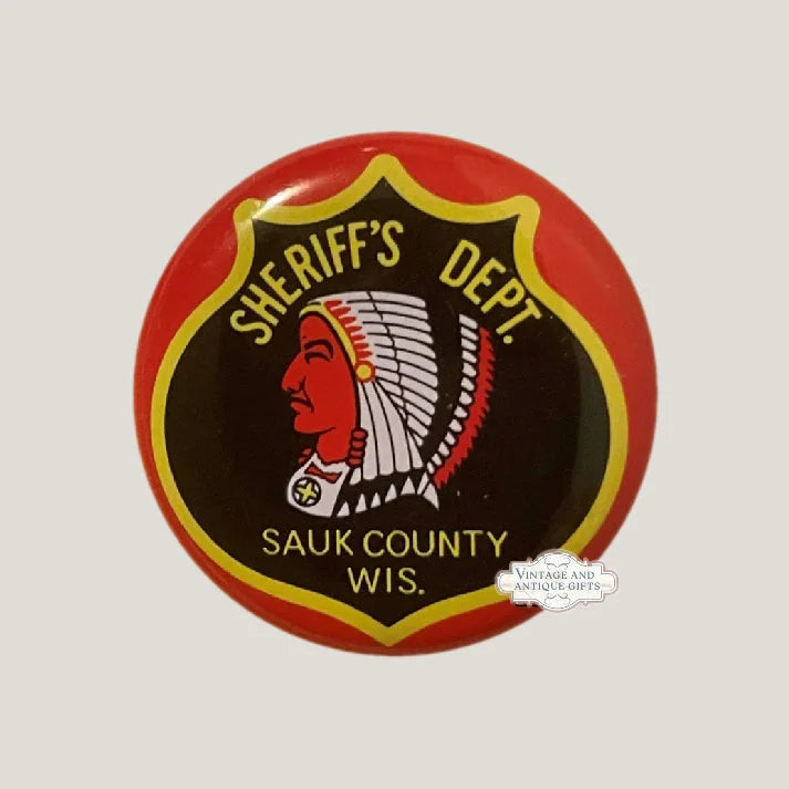 Rare 1950s Sauk County Special Police Tin Litho Badge