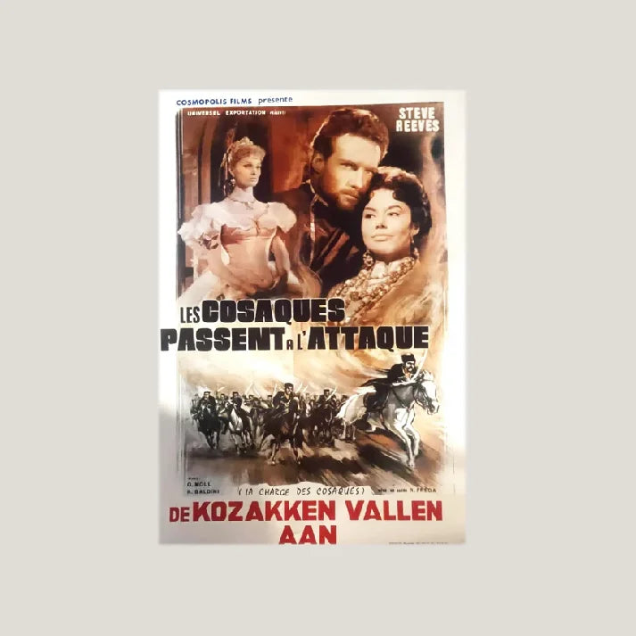 Rare 1959 Les Cosaques Passent Belgium Movie Poster Ignites Nostalgia