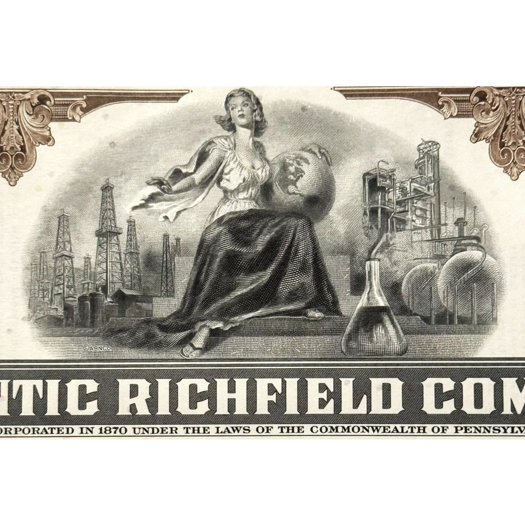 Rare 1960s ARCO Oil Stock Certificate: Vintage Americana Collectible