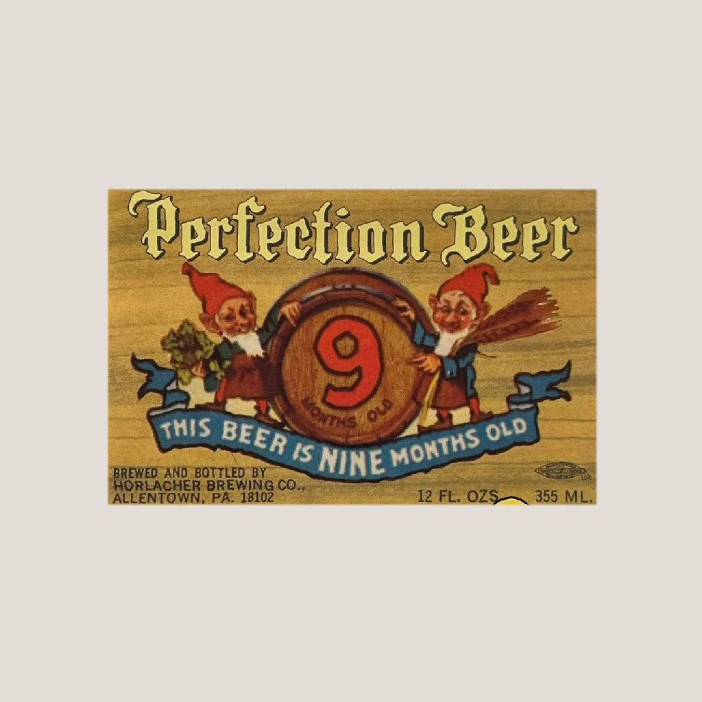 Rare 1960s Perfection Beer Label From Allentown PA
