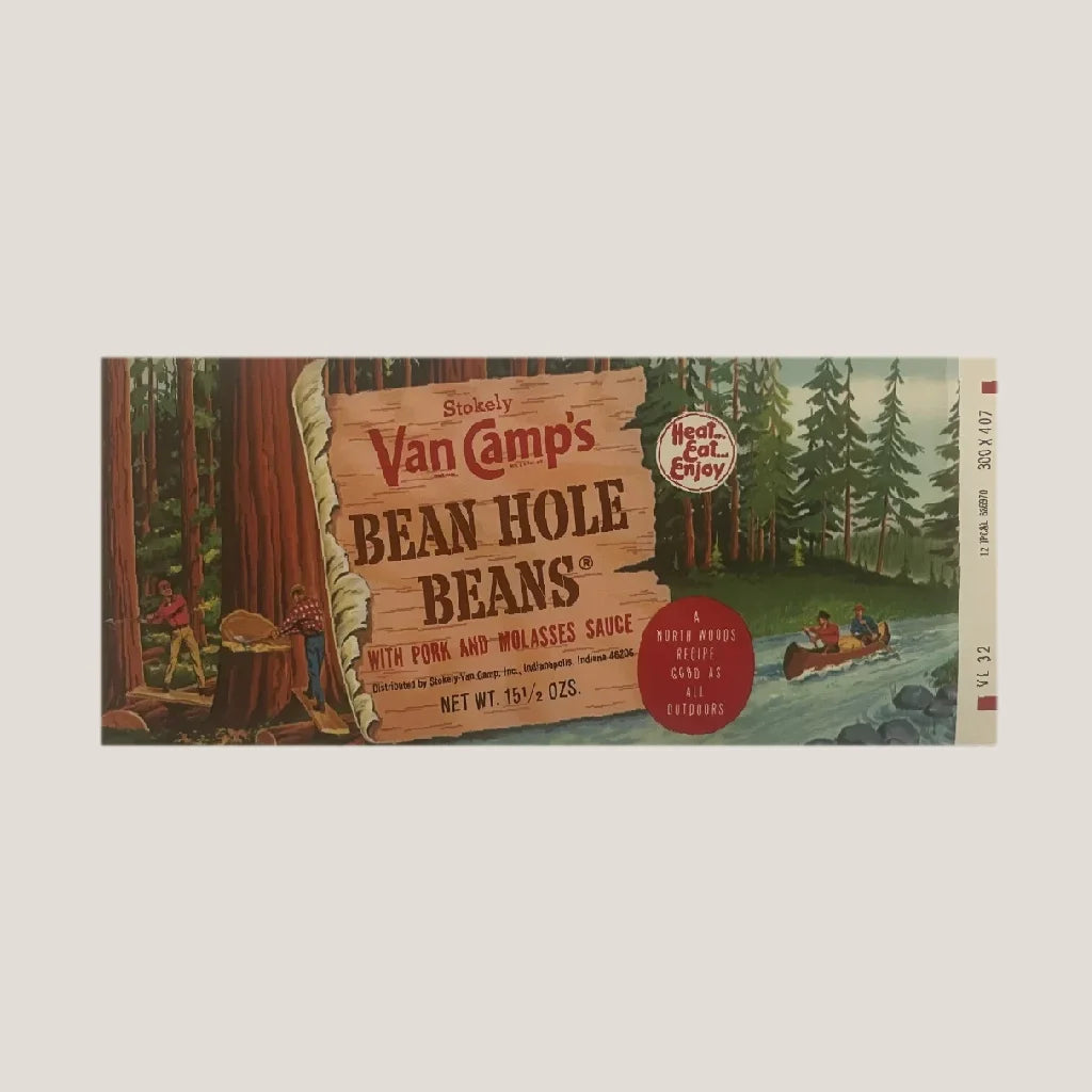 Rare 1960s Van Camps Beans Label Vintage Collectible