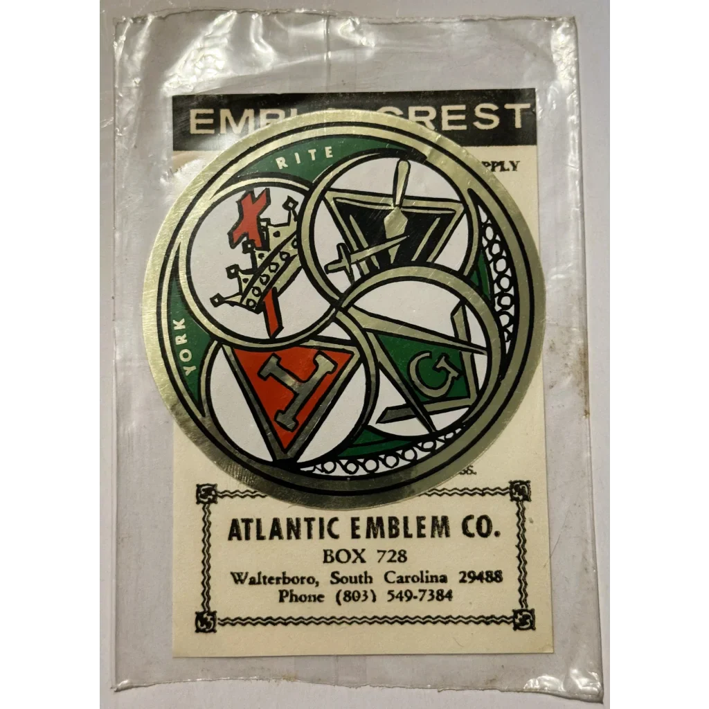 Rare 1960s York Rite Freemasonry Emblem Sticker Unleashed