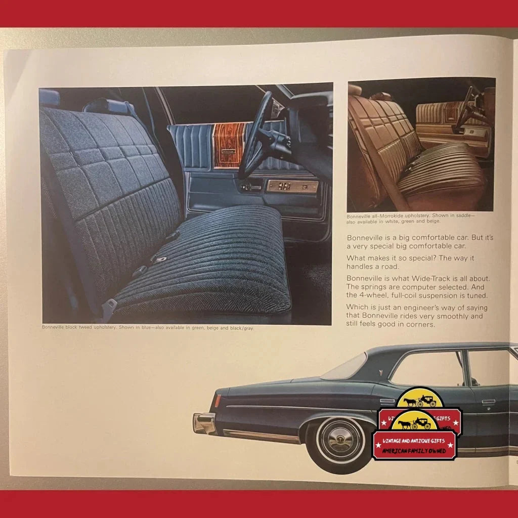 Rare 1974 Pontiac Bonneville Dealer Brochure Unearths Vintage Charm