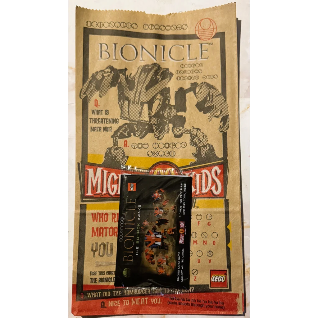 Rare 2002 Bionicle McDonald's Mighty Kids Happy Meal Bag