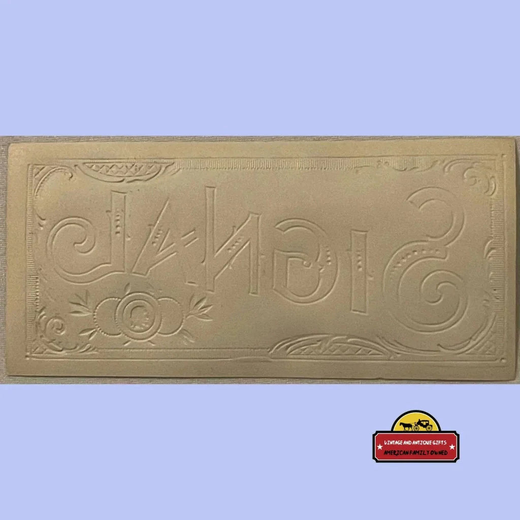 Rare Antique Vintage Signal Embossed Cigar Label from Early 1900s