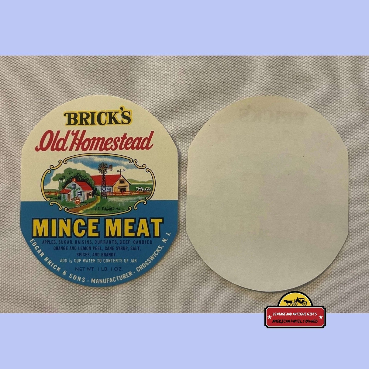 Rare Antique Homestead Mince Meat Label Unveils 1920s Farm Charm