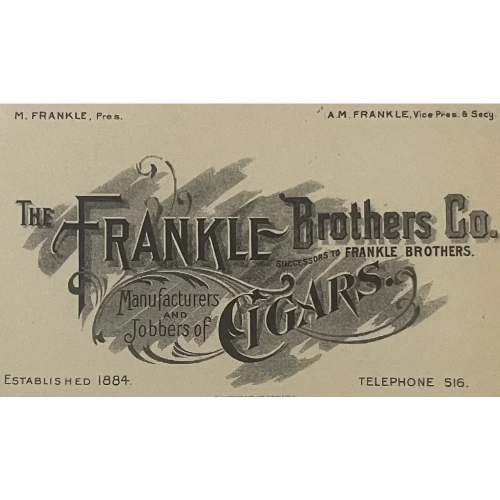 Discover an Antique 1910s Frankle Brothers Cigar Co. Invoice Treasure
