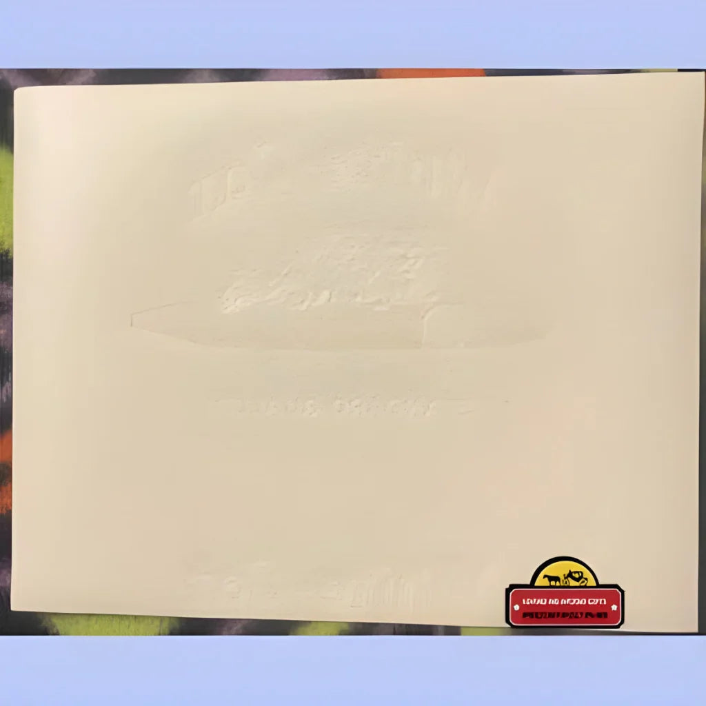 Rare Antique Vintage Embossed Cigar Label Featuring White Cat