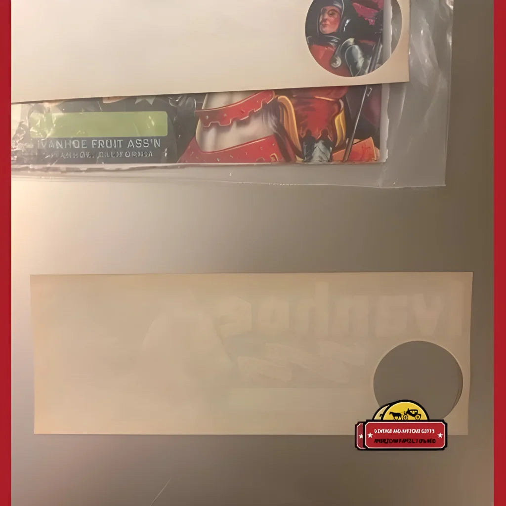 Rare Antique Vintage Ivanhoe Fruit Crate Label Unveils 1930s Charm