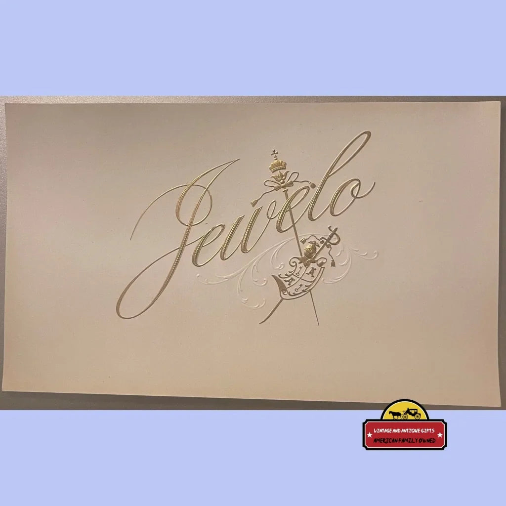 Rare Jewelo Antique Vintage Embossed Cigar Label from 1900s Era