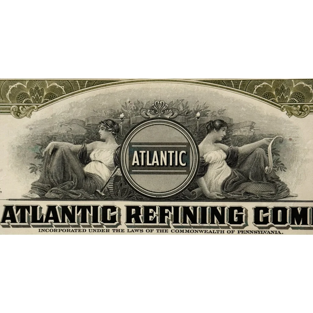 Rare Atlantic Refining Company Stock Certificate from the 1950s