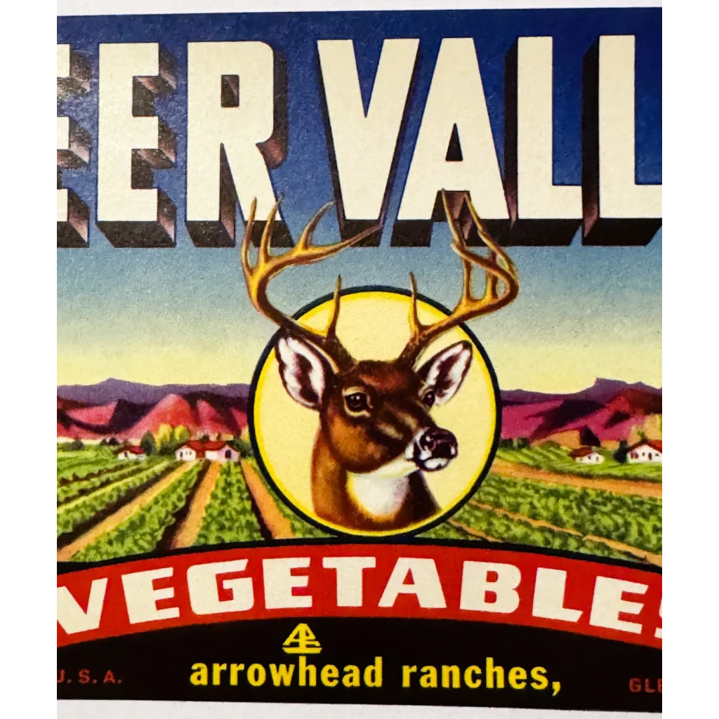 Rare Deer Valley Citrus Farm Label from Arrowhead Ranch Arizona