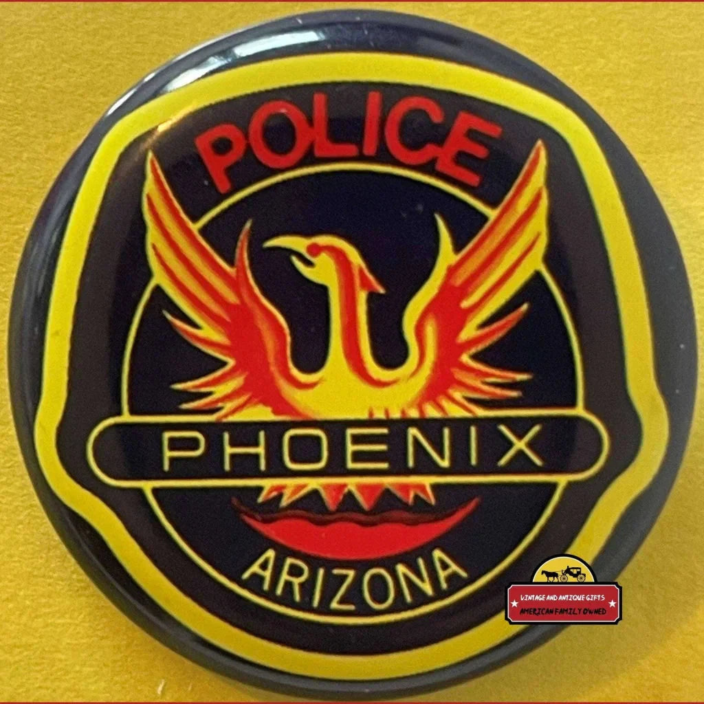 Rare Vintage Tin Litho Phoenix Special Police Badge 1950s