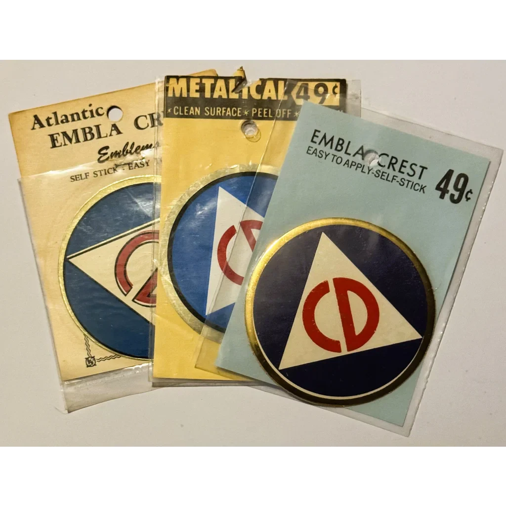 Rare Vintage 1960s Embla Crest Civil Defense Decal Unearthed