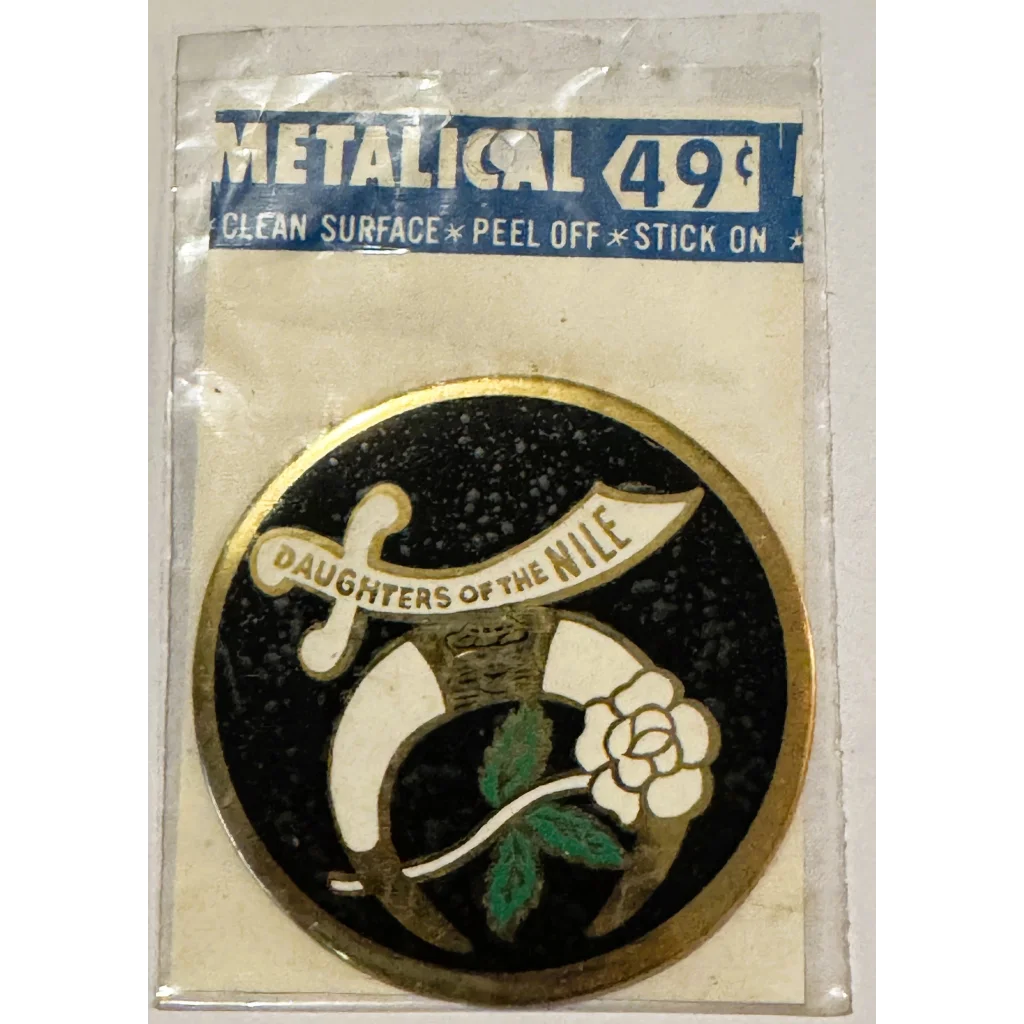 Rare Vintage 1960s Embla Crest Daughters of the Nile Decal