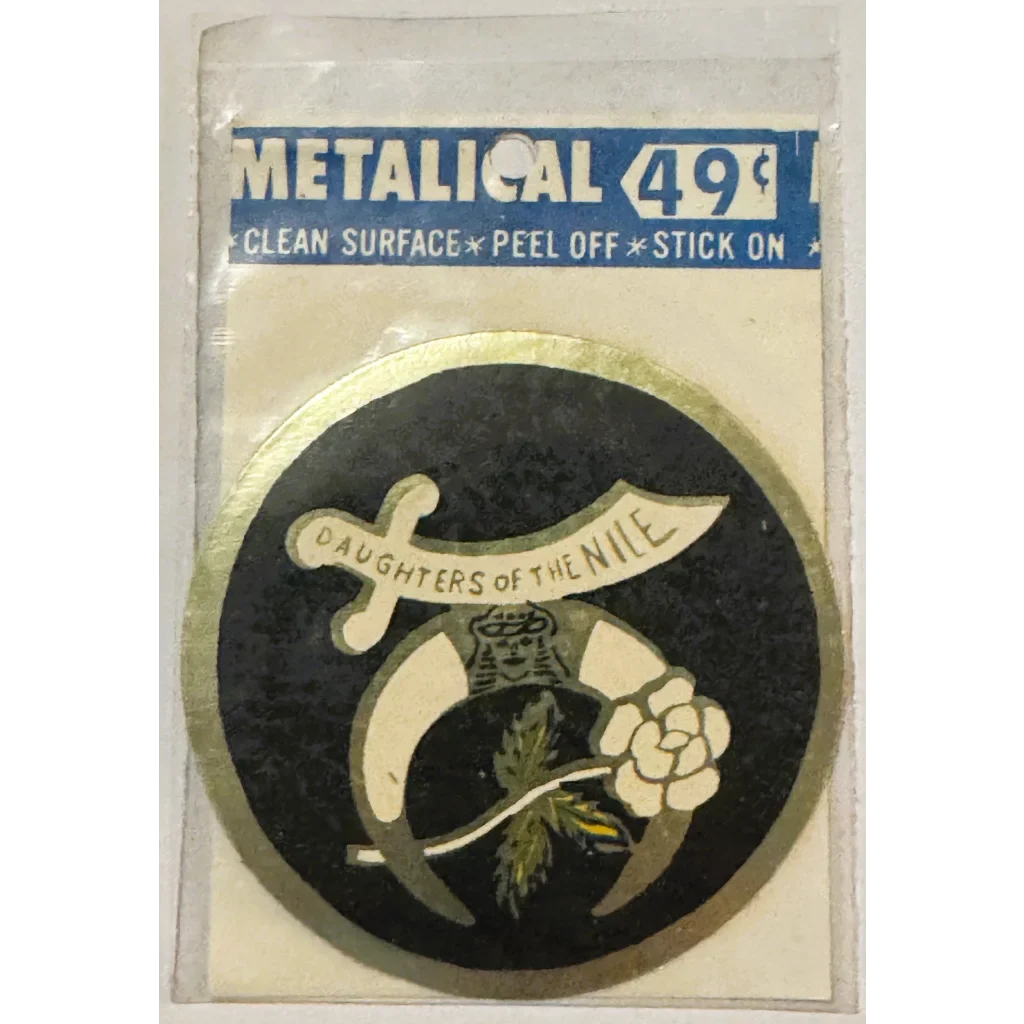 Rare Vintage 1960s Embla Crest Daughters of the Nile Decal