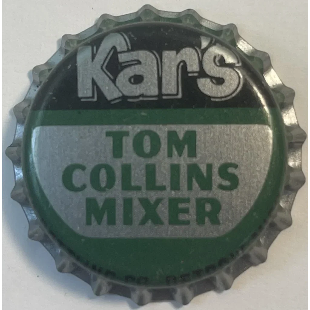 Rare Vintage Tom Collins Bottle Cap from 1960s Detroit