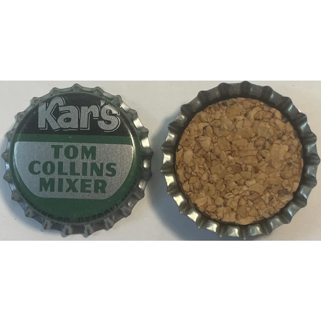 Rare Vintage Tom Collins Bottle Cap from 1960s Detroit