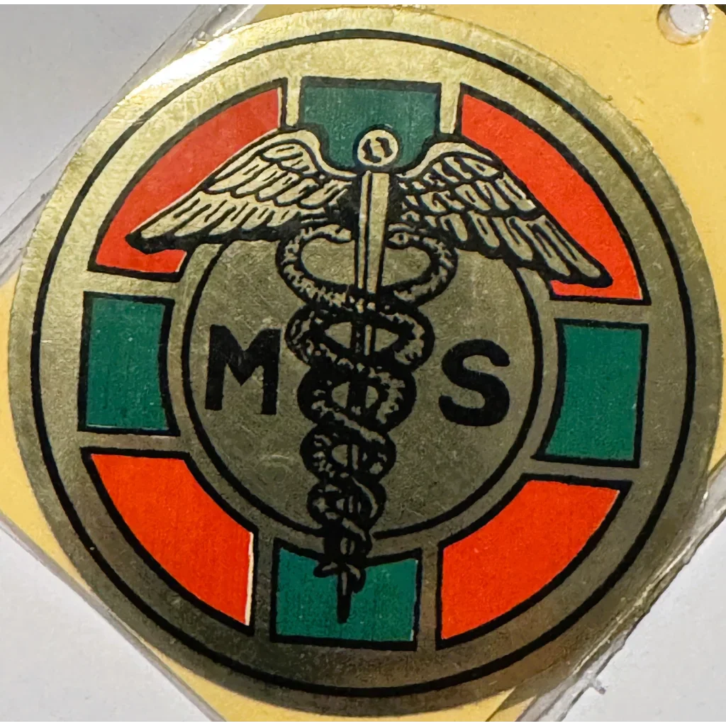 Rare Vintage 1960s Medical Caduceus Emblem Sticker Unleashed