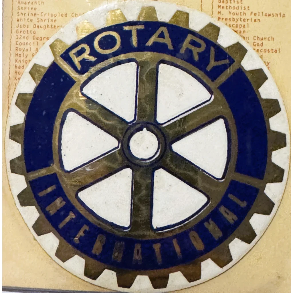 Rare Vintage 1960s Rotary International Embla Crest Decal Discovered