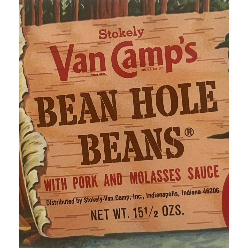 Rare 1960s Van Camps Beans Label Vintage Collectible