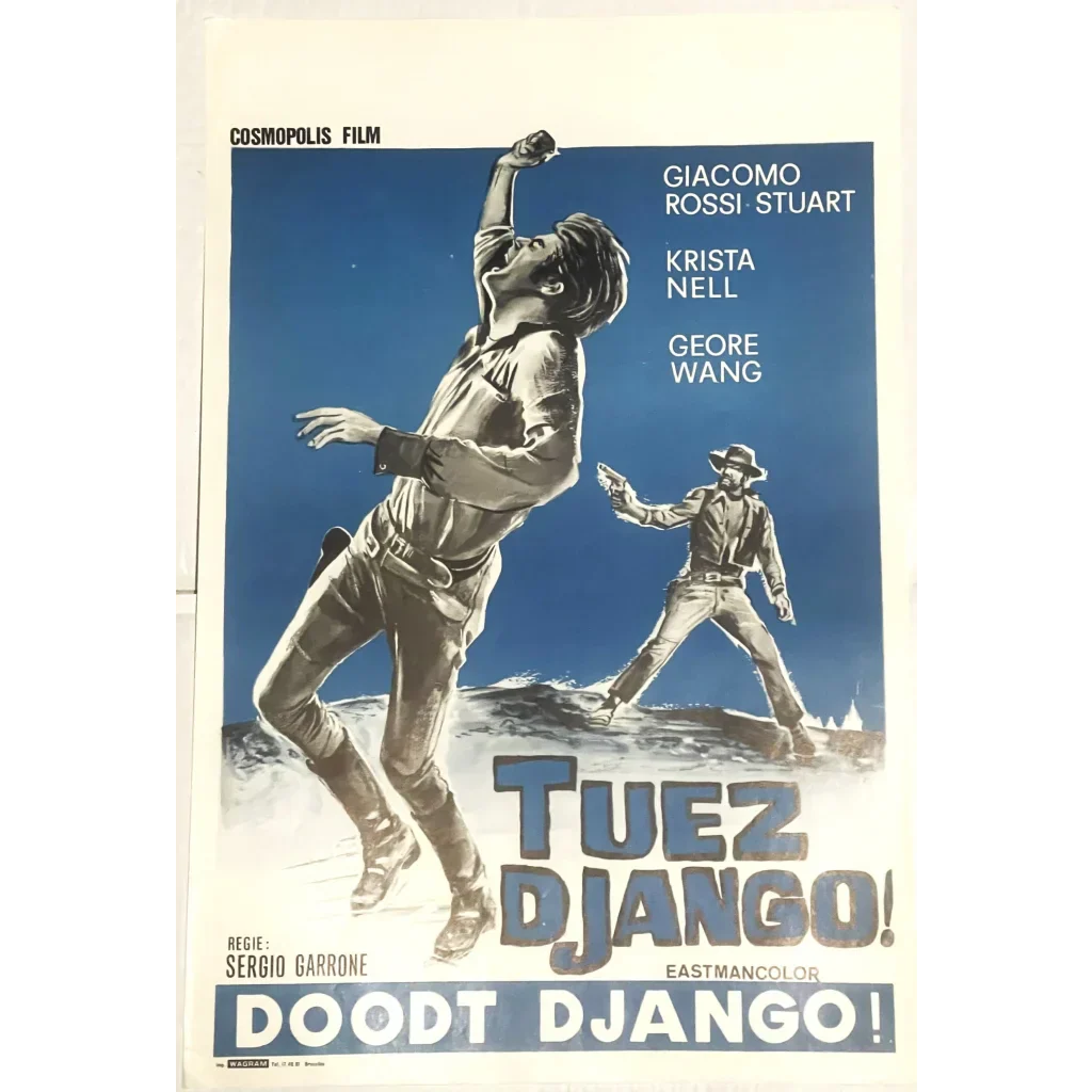 Rare 1967 Tuez Django Doodt Django Belgium Movie Poster Revives Walls