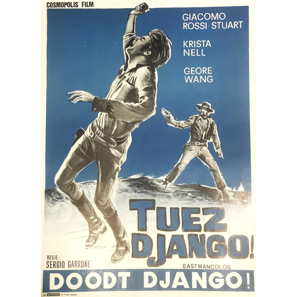 Rare 1967 Tuez Django Doodt Django Belgium Movie Poster Revives Walls